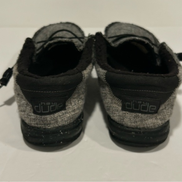 Hey Dude Men's Wally Stretch Shoes, Gray and Black, Size 8, Comfort - Picture 4 of 7